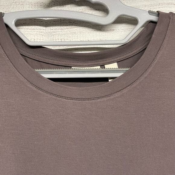 Logo Lori Goldstein Tunic Top Size L Red Asher Velvet Burnout High Low size XL - Picture 4 of 13